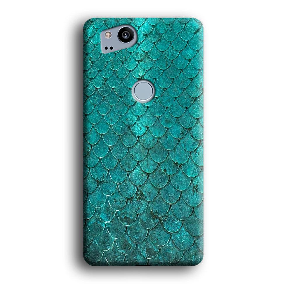 Mermaid Scale Green Luxury Google Pixel 2 3D Case-Xtracase