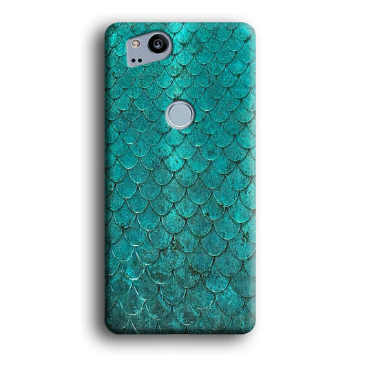 Mermaid Scale Green Luxury Google Pixel 2 3D Case-Xtracase