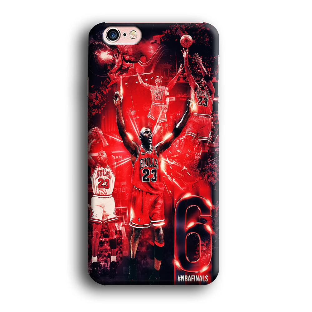 Michael Jordan 6th Championship iPhone 6 | 6s Case-Plastic / Full Wrap (3D Case)-Xtracase