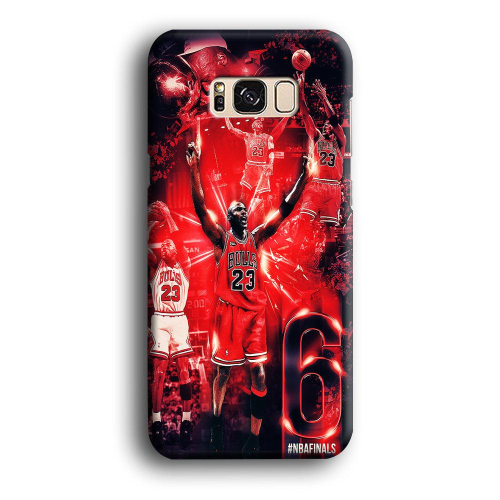 Michael Jordan 6th Championship Samsung Galaxy S8 Case-Plastic / Full Wrap (3D Case)-Xtracase