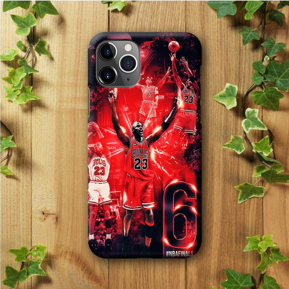 Michael Jordan 6th Championship iPhone 11 Pro Case-Plastic / Full Wrap (3D Case)-Xtracase