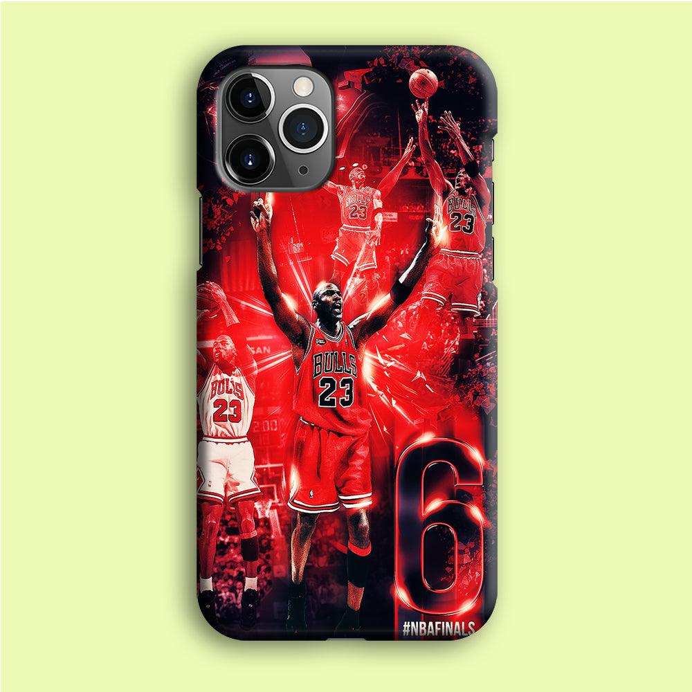 Michael Jordan 6th Championship iPhone 12 Pro Max Case-Plastic / Full Wrap (3D Case)-Xtracase