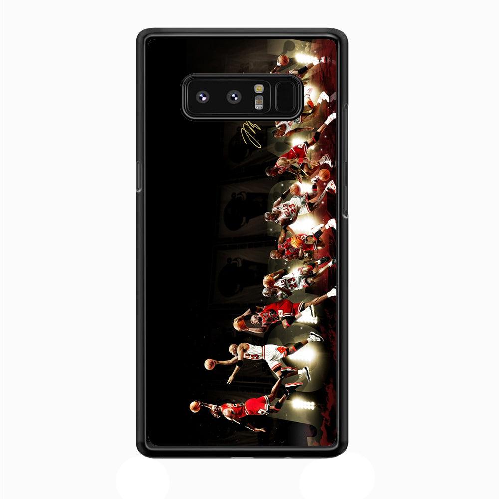 Michael Jordan Slam Dunk Samsung Galaxy Note 8 Case-Plastic / Full Wrap (3D Case)-Xtracase
