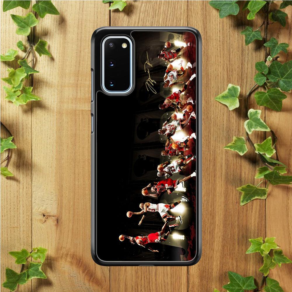 Michael Jordan Slam Dunk Samsung Galaxy S20 Case-Plastic / Full Wrap (3D Case)-Xtracase