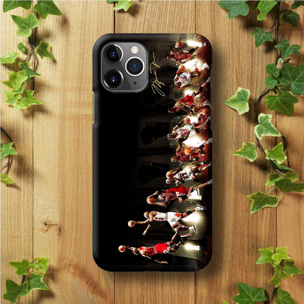 Michael Jordan Slam Dunk iPhone 11 Pro Case-Plastic / Full Wrap (3D Case)-Xtracase