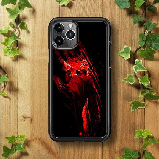 Michael Myers Blood Palm iPhone 11 Pro Max Case-Rubber / Black (2D Case)-Xtracase