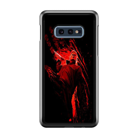 Michael Myers Blood Palm Samsung Galaxy S10E Case-Rubber / Black (2D Case)-Xtracase