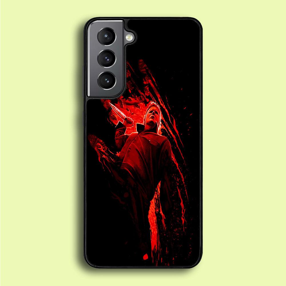 Michael Myers Blood Palm Samsung Galaxy A16 Case-Plastic / Full Wrap (3D Case)-Xtracase