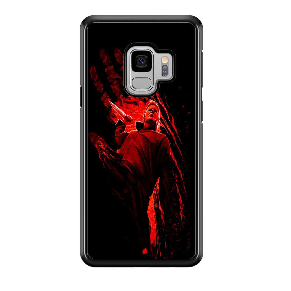 Michael Myers Blood Palm Samsung Galaxy S9 Case-Rubber / Black (2D Case)-Xtracase
