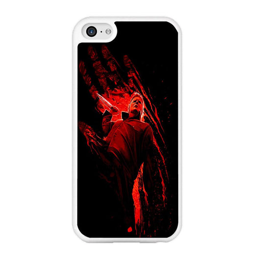 Michael Myers Blood Palm iPhone 5 | 5s Case-Rubber / White (2D Case)-Xtracase