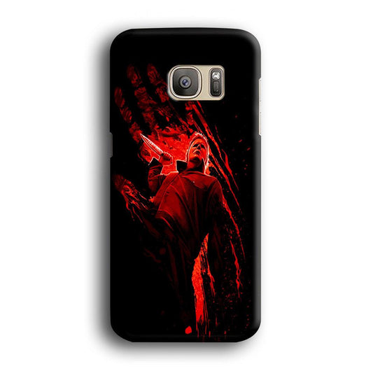 Michael Myers Blood Palm Samsung Galaxy S7 Edge Case-Plastic / Full Wrap (3D Case)-Xtracase