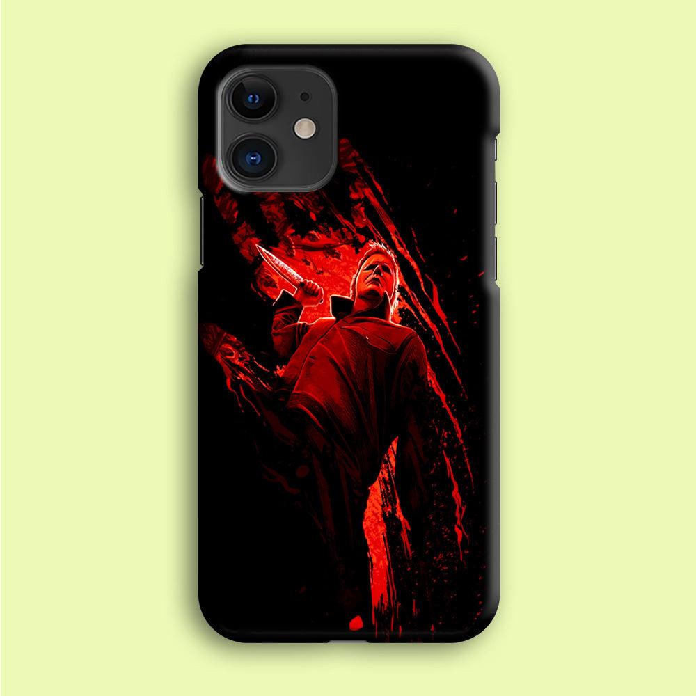 Michael Myers Blood Palm iPhone 12 Case-Plastic / Full Wrap (3D Case)-Xtracase