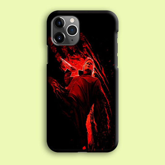 Michael Myers Blood Palm iPhone 12 Pro Max Case-Plastic / Full Wrap (3D Case)-Xtracase