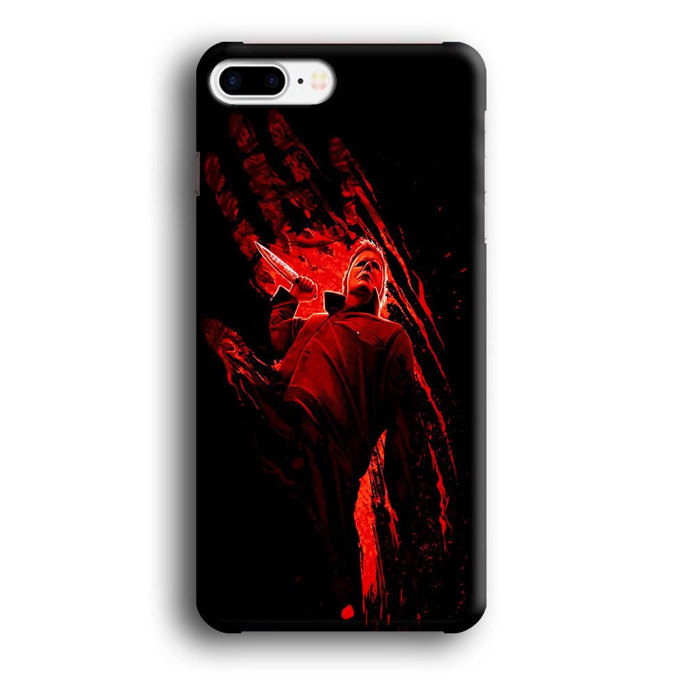 Michael Myers Blood Palm iPhone 7 Plus Case-Plastic / Full Wrap (3D Case)-Xtracase