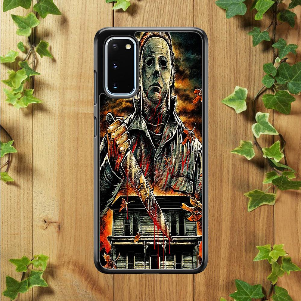 Michael Myers House Samsung Galaxy S20 Case-Rubber / Black (2D Case)-Xtracase