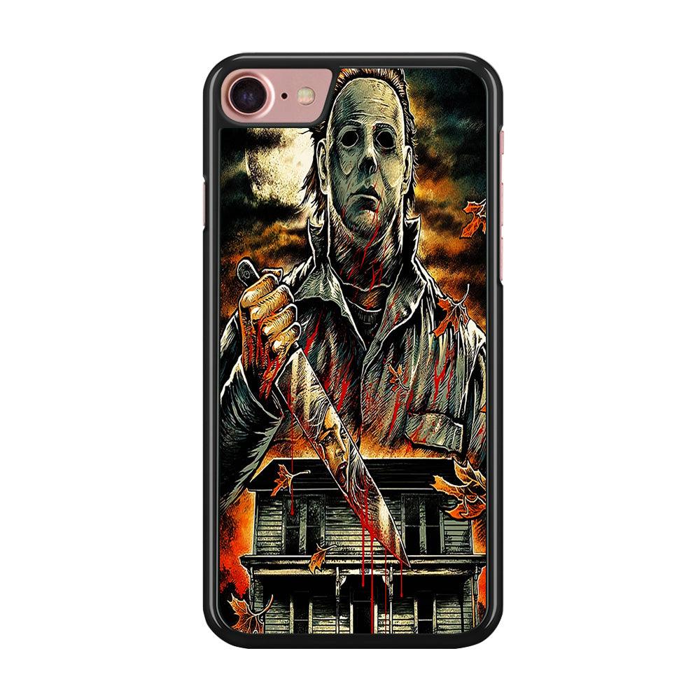 Michael Myers House iPhone 7 Case-Rubber / Black (2D Case)-Xtracase