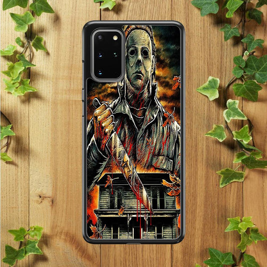 Michael Myers House Samsung Galaxy S20 Plus Case-Rubber / White (2D Case)-Xtracase