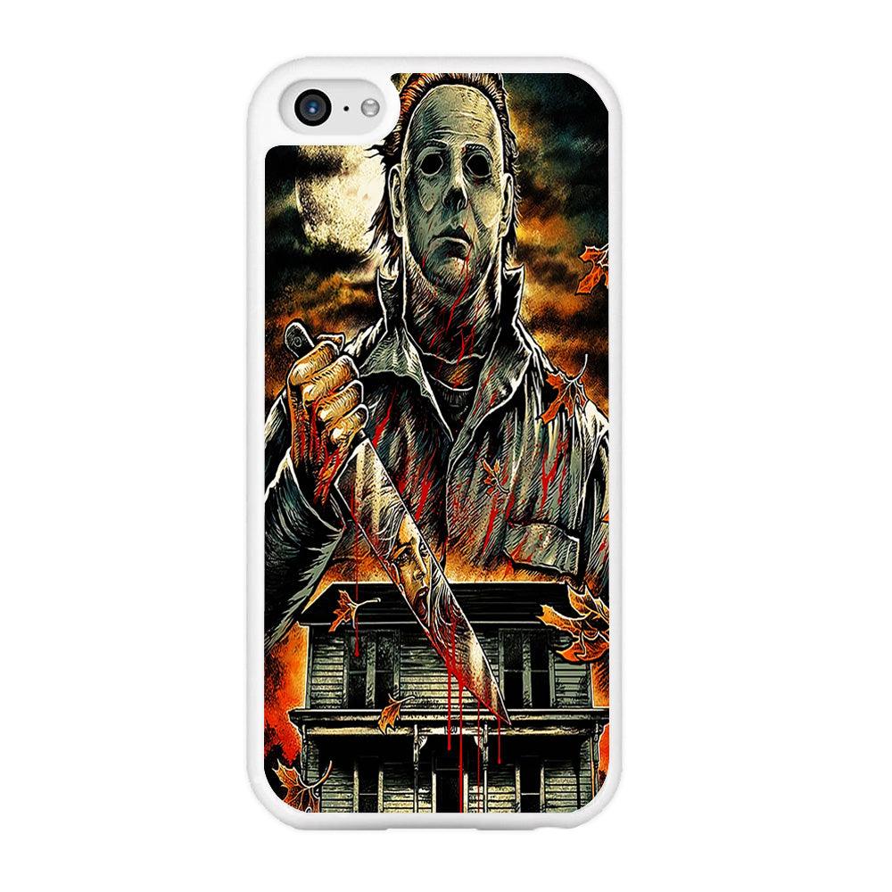 Michael Myers House iPhone 5 | 5s Case-Rubber / White (2D Case)-Xtracase