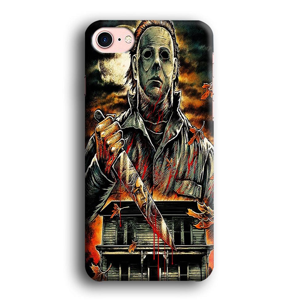 Michael Myers House iPhone 7 Case-Plastic / Full Wrap (3D Case)-Xtracase