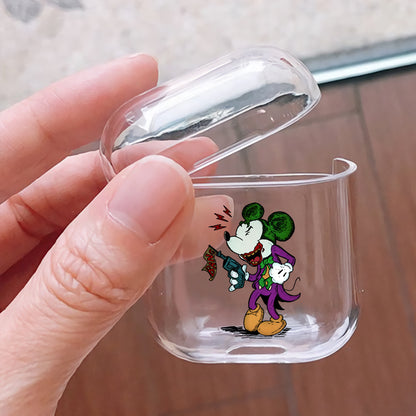 Mickey Joker Hard Plastic Protective Clear Case Cover For Apple Airpods