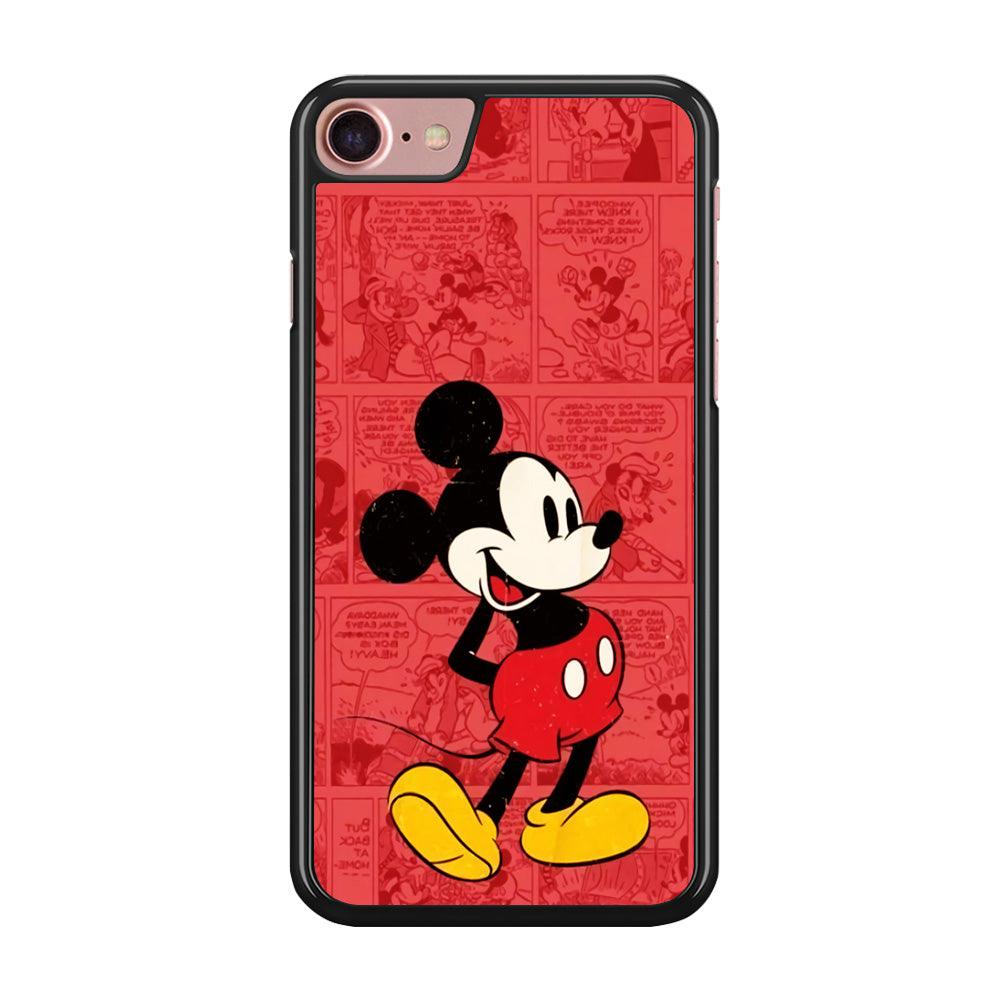 Mickey Mouse Comic iPhone SE 2020 Case-Rubber / Black (2D Case)-Xtracase