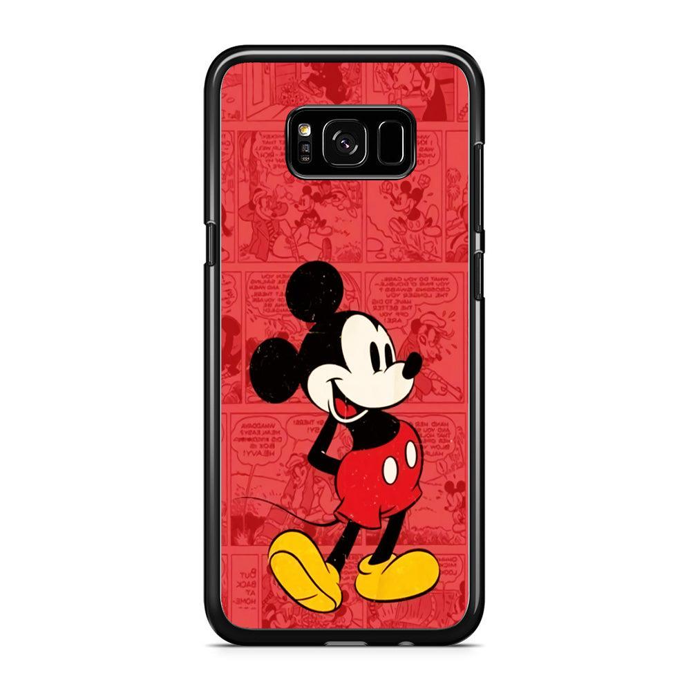 Mickey Mouse Comic Samsung Galaxy S8 Plus Case-Rubber / Black (2D Case)-Xtracase