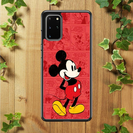 Mickey Mouse Comic Samsung Galaxy S20 Plus Case-Rubber / Black (2D Case)-Xtracase