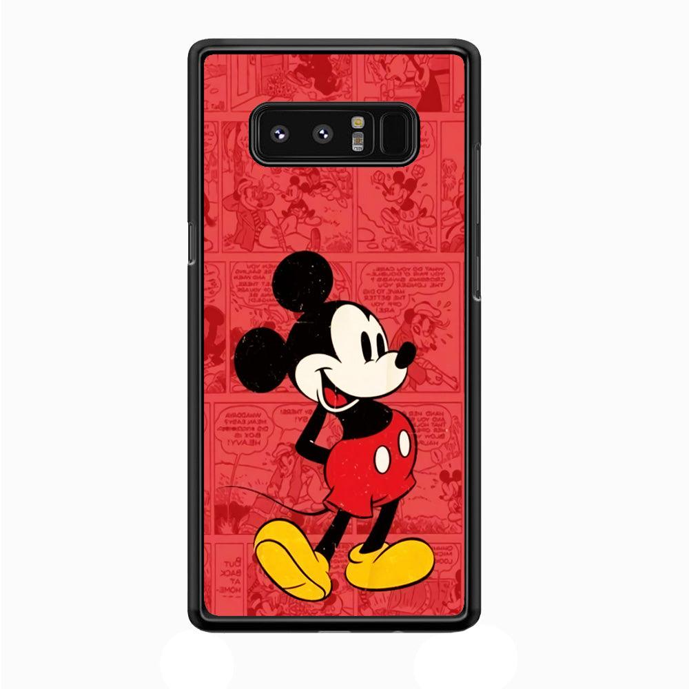 Mickey Mouse Comic Samsung Galaxy Note 8 Case-Rubber / White (2D Case)-Xtracase