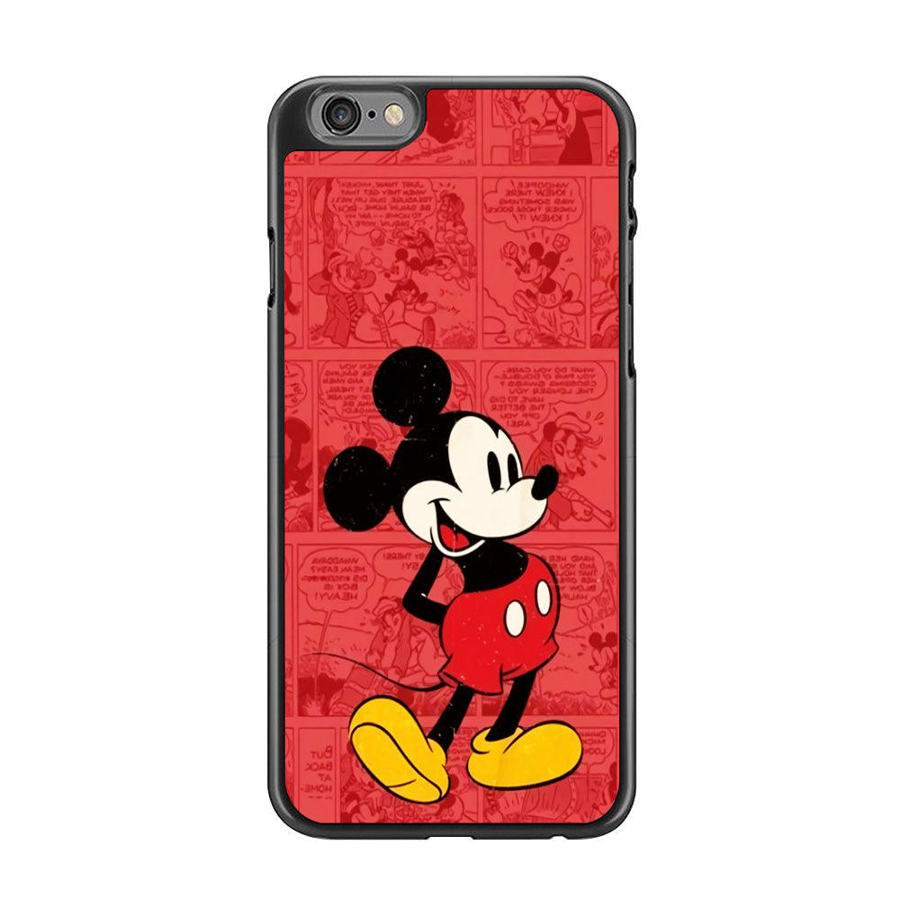 Mickey Mouse Comic iPhone 6 Plus | 6s Plus Case-Rubber / Black (2D Case)-Xtracase