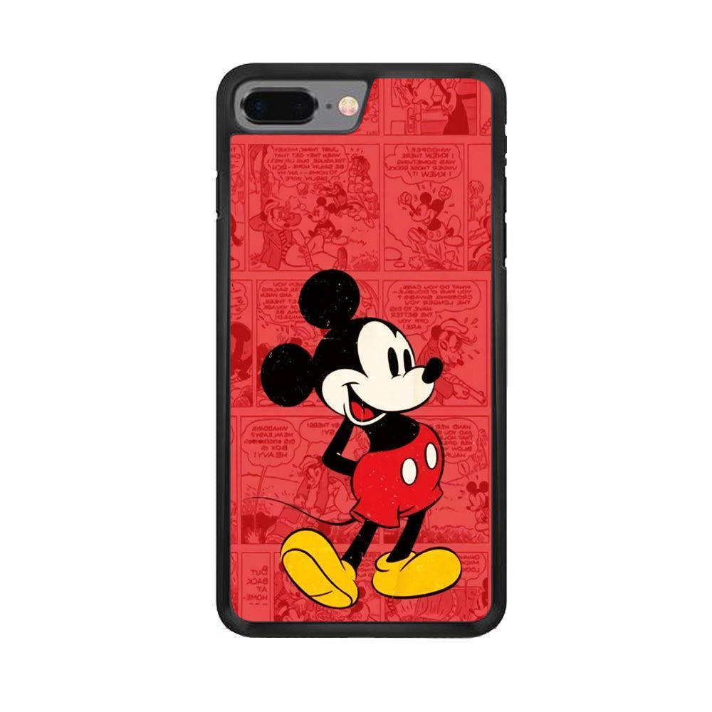 Mickey Mouse Comic iPhone 7 Plus Case-Rubber / Black (2D Case)-Xtracase