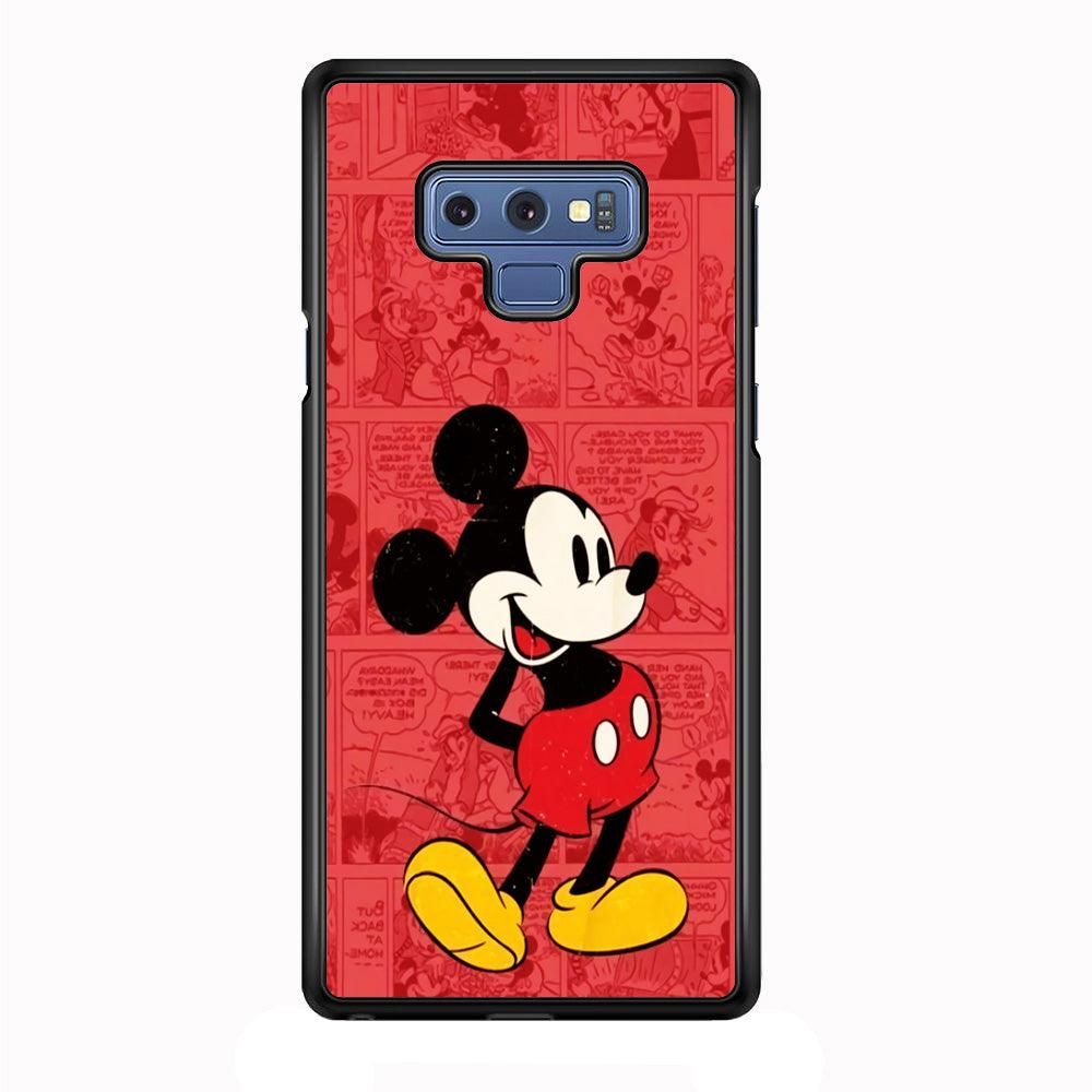 Mickey Mouse Comic Samsung Galaxy Note 9 Case-Rubber / Black (2D Case)-Xtracase
