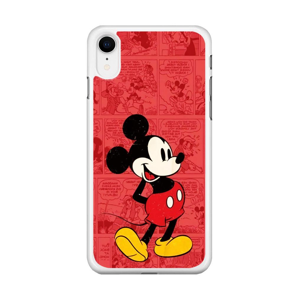 Mickey Mouse Comic iPhone XR Case-Rubber / White (2D Case)-Xtracase