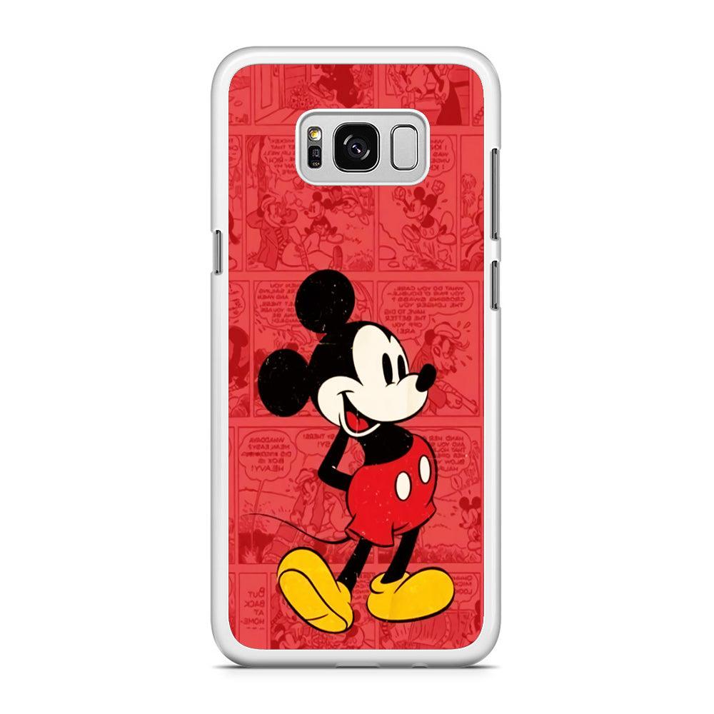 Mickey Mouse Comic Samsung Galaxy S8 Plus Case-Rubber / White (2D Case)-Xtracase