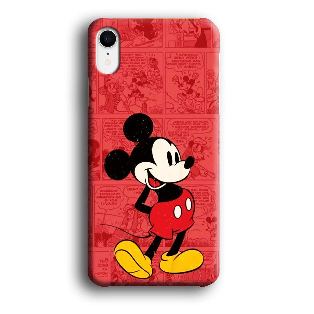 Mickey Mouse Comic iPhone XR Case-Plastic / Full Wrap (3D Case)-Xtracase