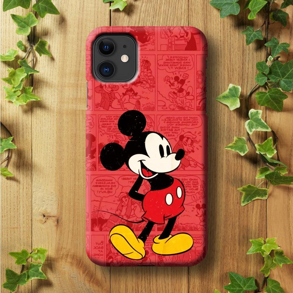 Mickey Mouse Comic iPhone 11 Case-Plastic / Full Wrap (3D Case)-Xtracase