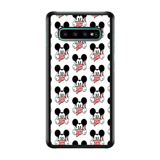 Mickey Mouse Face Doodle Samsung Galaxy S10 Case-Plastic / Full Wrap (3D Case)-Xtracase