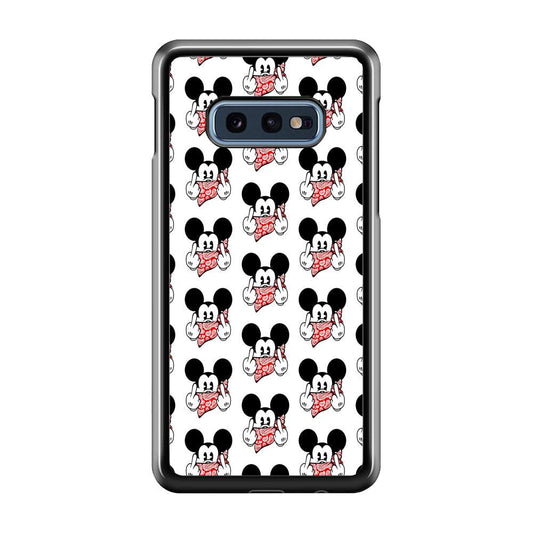Mickey Mouse Face Doodle Samsung Galaxy S10E Case-Plastic / Full Wrap (3D Case)-Xtracase
