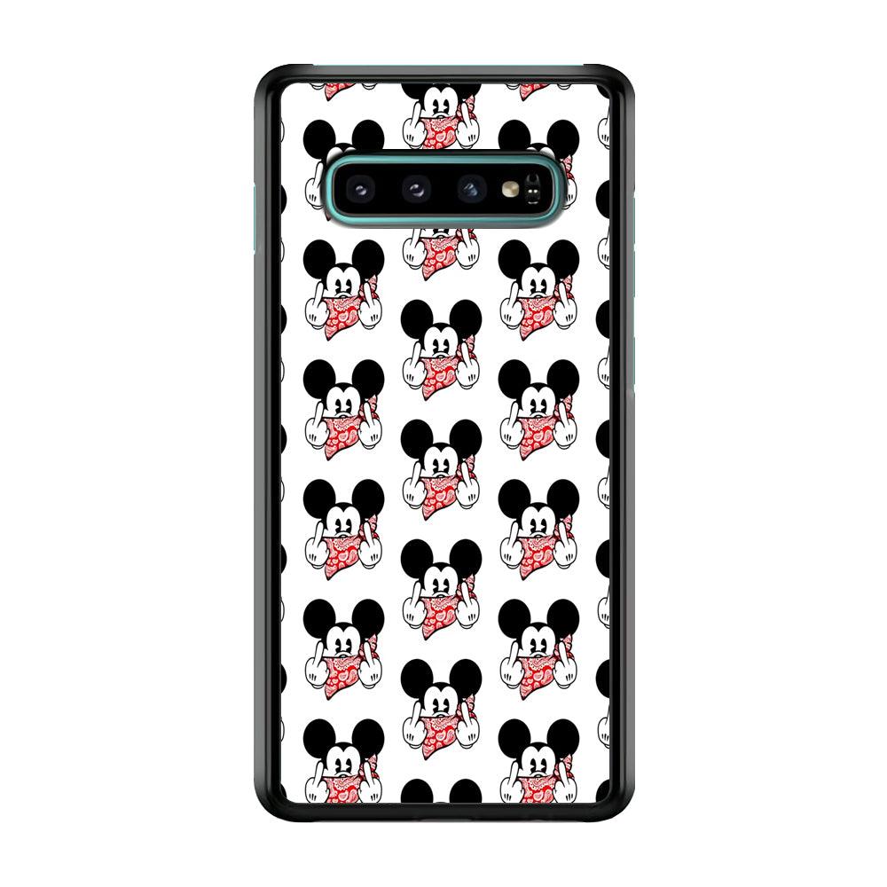 Mickey Mouse Face Doodle Samsung Galaxy S10 Plus Case-Plastic / Full Wrap (3D Case)-Xtracase