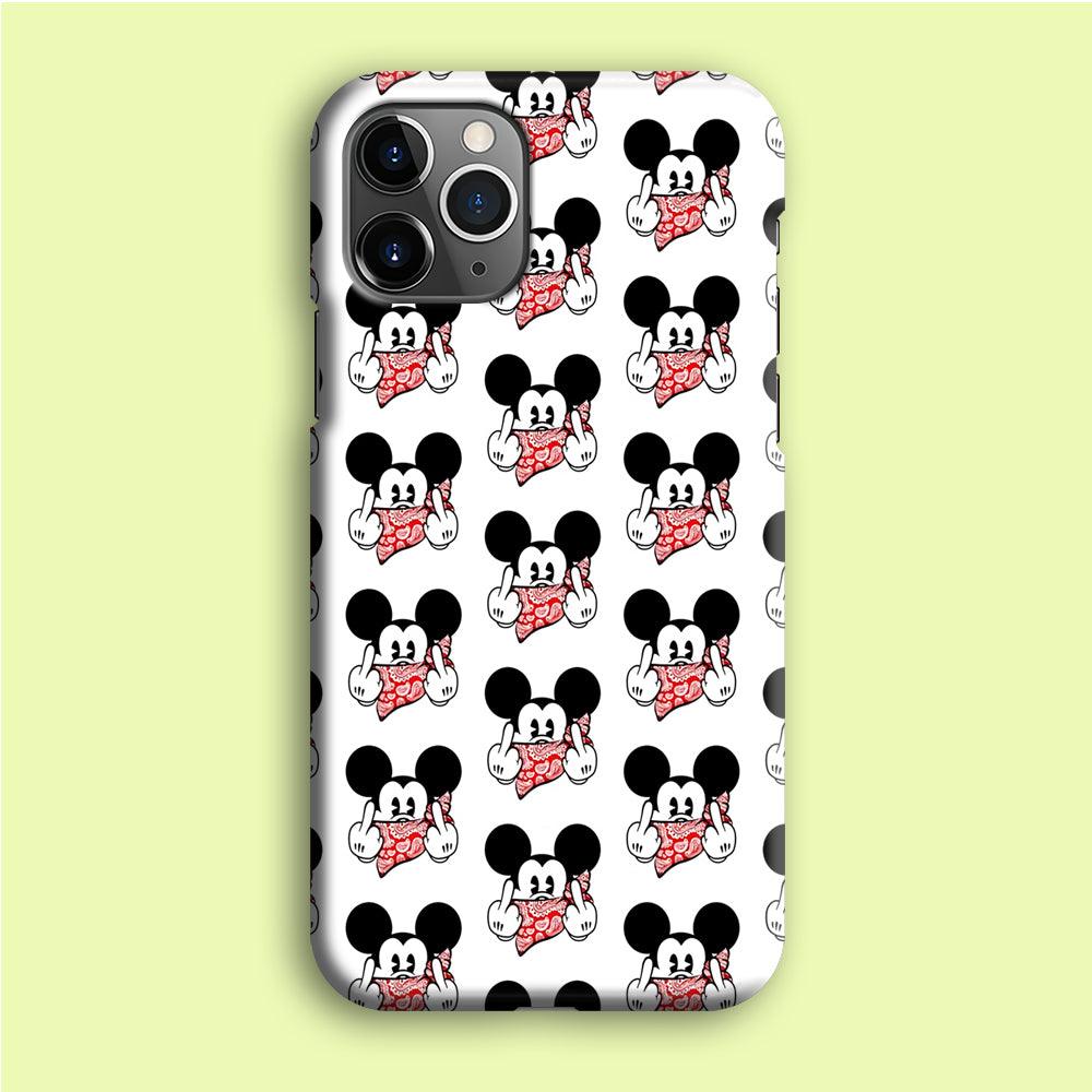 Mickey Mouse Face Doodle iPhone 12 Pro Case-Plastic / Full Wrap (3D Case)-Xtracase
