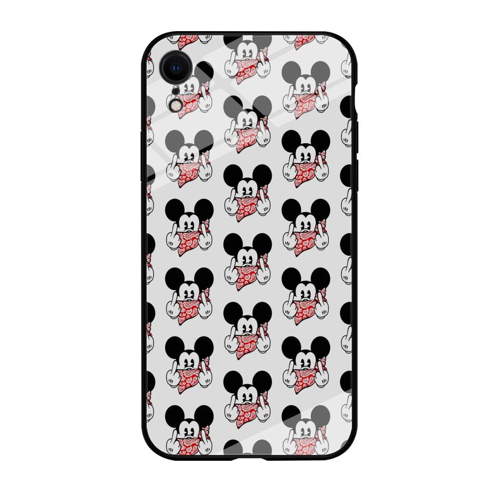 Mickey Mouse Face Doodle iPhone XR Case-Tempered Glass Case-Xtracase