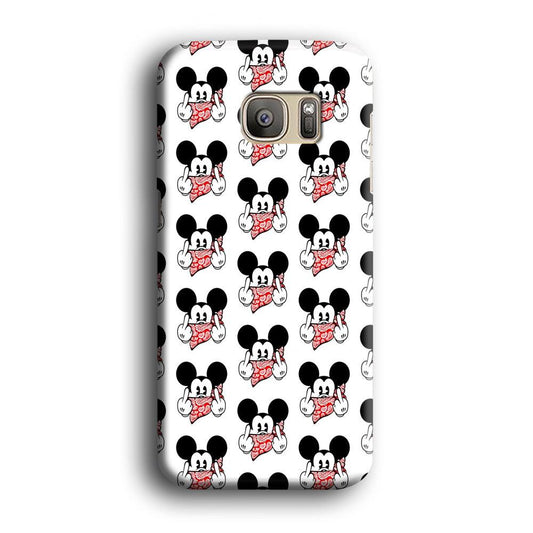 Mickey Mouse Face Doodle Samsung Galaxy S7 Edge Case-Plastic / Full Wrap (3D Case)-Xtracase