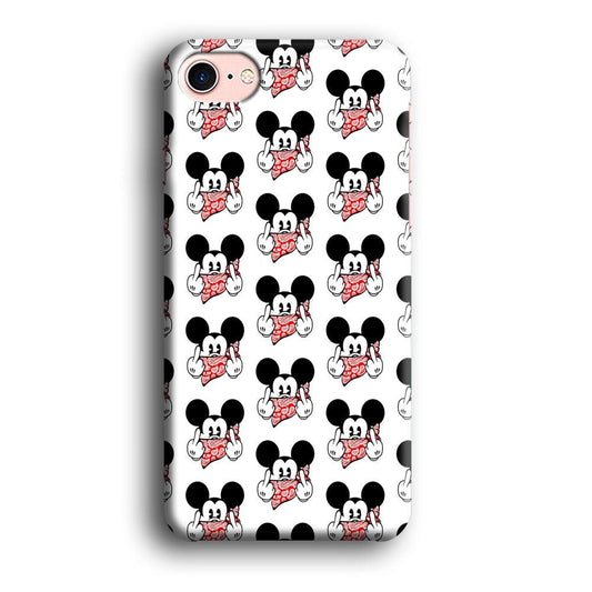 Mickey Mouse Face Doodle iPhone 8 Case-Plastic / Full Wrap (3D Case)-Xtracase