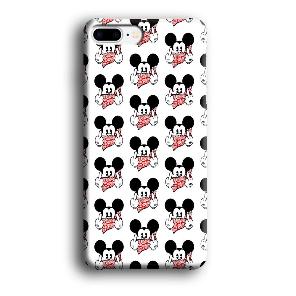 Mickey Mouse Face Doodle iPhone 7 Plus Case-Plastic / Full Wrap (3D Case)-Xtracase