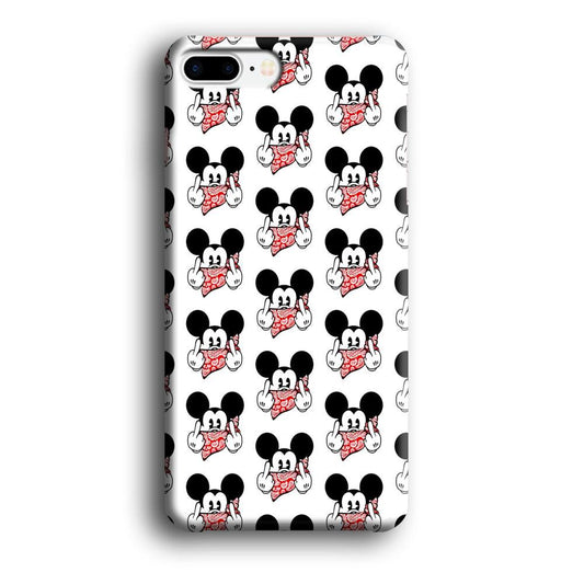 Mickey Mouse Face Doodle iPhone 7 Plus Case-Plastic / Full Wrap (3D Case)-Xtracase