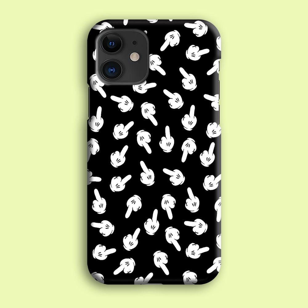 Mickey Mouse Hands iPhone 12 Mini Case-Plastic / Full Wrap (3D Case)-Xtracase