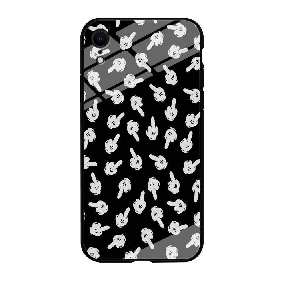 Mickey Mouse Hands iPhone XR Case-Tempered Glass Case-Xtracase