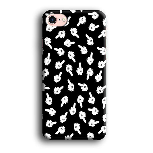 Mickey Mouse Hands iPhone 8 Case-Plastic / Full Wrap (3D Case)-Xtracase