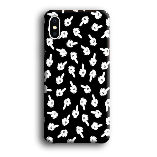 Mickey Mouse Hands iPhone X Case-Plastic / Full Wrap (3D Case)-Xtracase