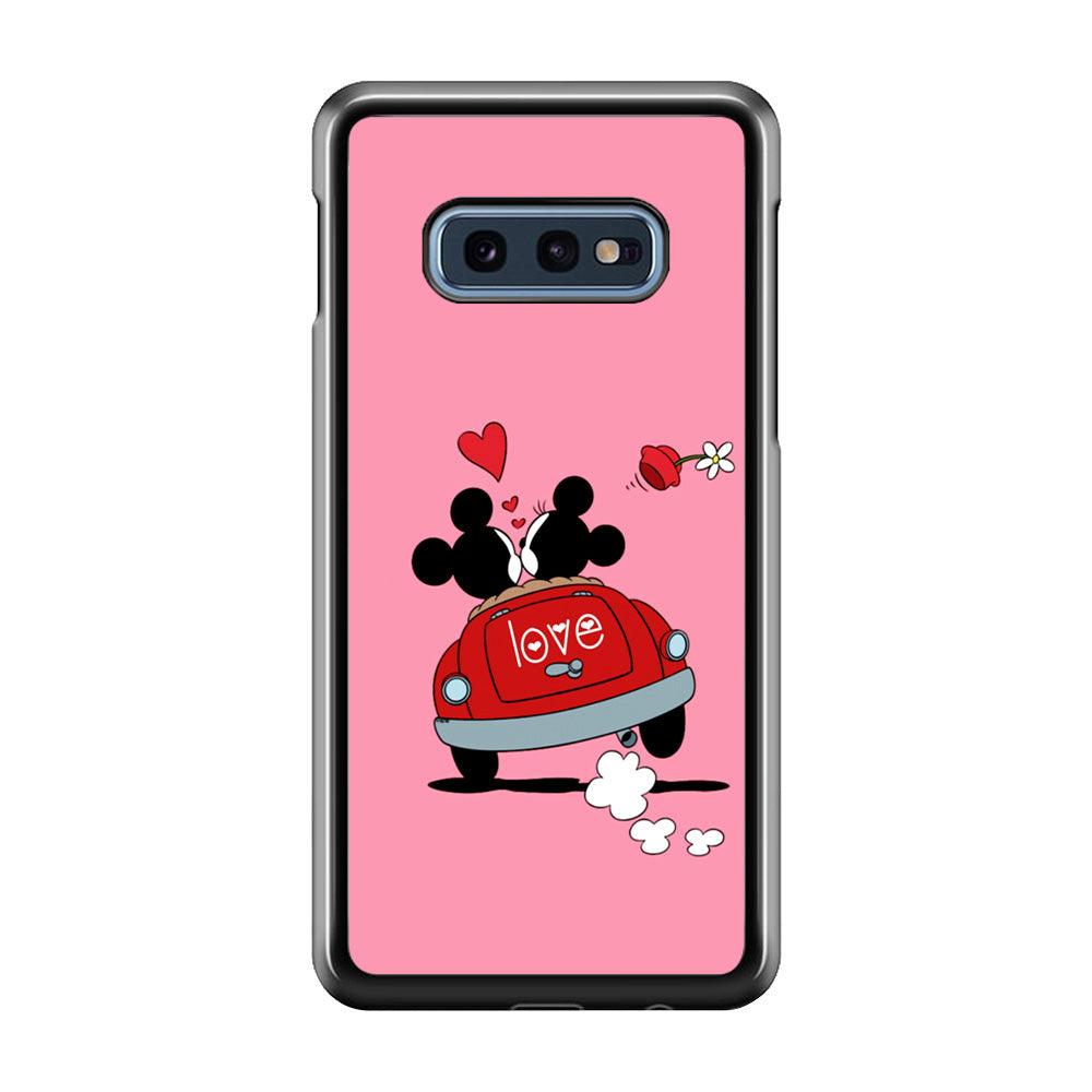 Mickey and Minnie Ride in The Car Samsung Galaxy S10E Case-Plastic / Full Wrap (3D Case)-Xtracase