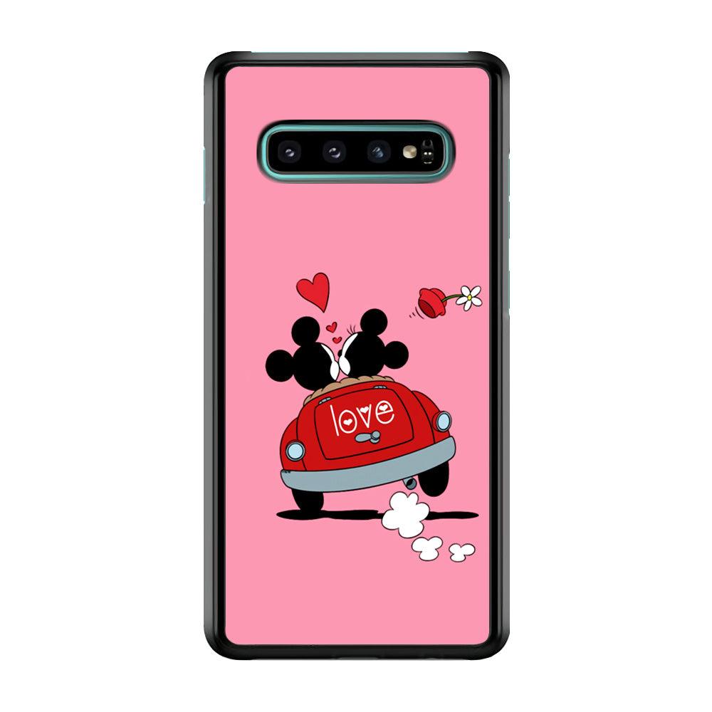 Minnie Ride in The Car Samsung Galaxy S10 Case-Plastic / Full Wrap (3D Case)-Xtracase